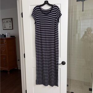 Striped Black and White Maxi Dress